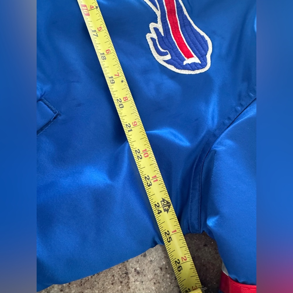NFL OFFICIAL Queen City Vintage Buffalo Bills Satin NFL Bomber Jacket • LARGE - Picture 12 of 12